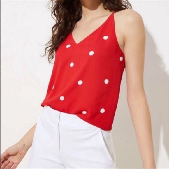 LOFT Tops - Ann Taylor Loft ATL NeW Polka dot tank. S